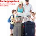 1/8inch Stainless Steel Security Cable 4/6/10/15FT Luggage Lock Safety Wire Flexible Steel Wire Rope with Double Loop (1 Pack) (Black)