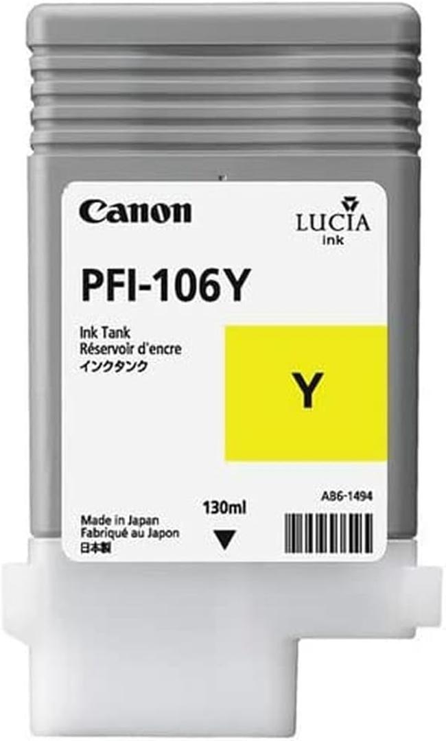 Canon PFI-106Y 6624B001AA AB6-1494 6300 6350 6400 6450 Toner Ink (Yellow) in Retail P