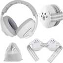 PandaEar Baby Ear Protection, Noise Cancelling Headphones for Babies with Adjustable Headband Noise Reduction Earmuffs for Infant and Toddlers 0-36 Months(Gray)