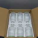 Farmlyn Creek Narrow Jar Vases - 2.8 in x 5 in, 7.5 oz, 6 Pack, Clear Glass - Apothecary-Style Jars & Glass Bottle Vases for Propagation & Mini Decorative Bottles