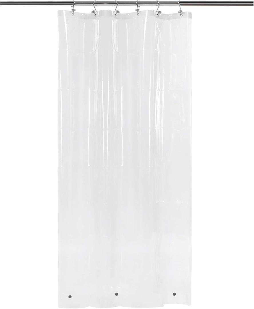 Barossa Design Narrow Shower Curtain Liner with 3 Magnets - Waterproof PEVA Shower Liner for Small Bathroom Stall, PVC Free, Metal Grommets - Clear, 32X72