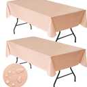 Nasitos 2 Pack Square Beige Table Cloth 54x54 Inch for Card Table Square-Vinyl Card Table Cover with Flannel Backed, Waterproof Oil-Proof Wipeable Plastic Small Table Cover for Coffee Table, Patio