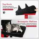 Globlazer Extra Large Platform Gothic Cat Tree, 65in Tall Sturdy Goth Cat Tower for Multiple Indoor Cats, Big Cat Tree for Large Cat with 3 Enlarged Perches, 6 Scratching Posts, Condo, S65, Red Black