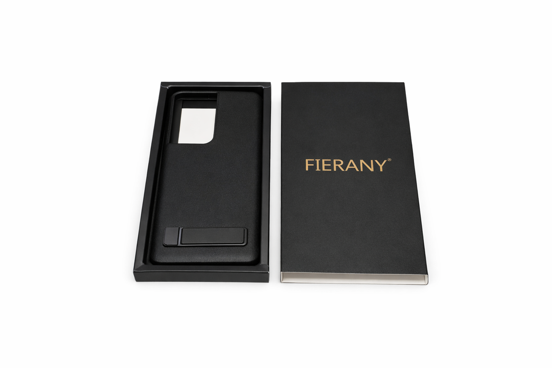 FIERANY Rugged Phone Case with Built-in Kickstand, Shockproof Protective Cover for Smartphone, S21