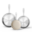 Redchef Non Stick Frying Pans (3) Hybrid Ceramic Frying Pan, Nonstick Skillet with Stay-Cool Handle, Non Toxic, PFAS PFOA & PTFE Free, Dishwasher & Oven Safe, Compatible with All Cooktops