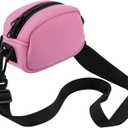 Homakover Camera Case Adjustable Crossbody Bag For Seckton/for Rindol/for Dylanto/for Desuccus/Sony DSCW800/DSCW830 and More Digital Camera, Waterproof Storage Extra Pocket Fits Accessories (Pink)