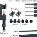 Motorcycle Chain Breaker Set, 16-Piece Chain Removal Tool Chain Cutter and Riveter Kit for Motorcycle ATV Bike Cam & 25 to 930 Chains