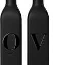 Olive Oil & Vinegar Dispenser Bottle Set with Stainless Steel Spouts & Funnel - Elegant Cooking Oil Cruet Dispenser for Kitchen - 500ml - Set of 2