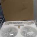 2 Pack 7.2Inch Globe Pendant Lights, Mid Century Gold Pendant Light Fixtures, Globe Pendant Lights Kitchen Island with Clear Glass Shade Adjustable Hanging Fixture for Dining Room Bulbs not Included