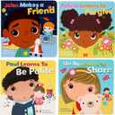 Children's Good Manners Board Books - Jalen Makes a Friend, Felicia Learns  to Be Polite