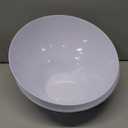 bUCLA 12 Pack White Plastic Serving Bowls - 54 OZ Angled Table Salad and Fruit Bowls Disposable for Chip&Candy - Ideal for Party & Wedding