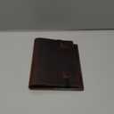 Refillable A5 Leather Binder Notebook 6-Ring, Reusable Genuine Leather Journal, Vintage Planner, 120 Pages Lined Paper & Pocket, for Writers Business Work Study College and Daily, 6.9x 9