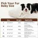 Dog Beds Large Sized Dog, Flat Pet Beds with Removable Washable Cover, Pet Mat Cute Pet Crate Bed Thick Shredded Chopped Crate Foam & Anti Slip Bottom for Indoor, 35"x23"x4" Cream
