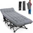 ATORPOK Camping Cot for Adults with Comfortable Cushion, Folding Bed, Large Size