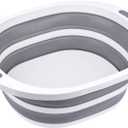 Collapsible Dishpan 7.5L Plastic Sink Dish Basin Cutting Board Foldable Food Tub for BBQ Picnic Camping Portable Washing Dishes Basket Space Saving Gray