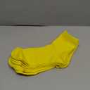 Azwelier Unisex Colorful Quarter Ankle Athletic Socks Breathable Cotton Blend Crew Style 4 Pairs Pack (Large, Yellow)