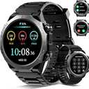 Military Smart Watches for Men (Answer/Make Calls), 1.39" HD Fitness Watches, Heart Rate/Sleep Monitor, 110+ Sports Modes Watch for Men, Waterproof Watch, 30Day, Watches for Android/iPhone, Black