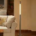 LED Corner Floor Lamp, Modern Dimmable Tall Light with Touch Control Adjustable Height Minimalist Standing Lamp for Living Room, Bedroom, Office, 3 Color Temperature 2700~6000K, T37-55