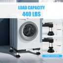Nefish Mini Fridge Stand Height 5"-6.1" Adjustable 16-24 Inch Washer and Dryer Pedestal with 4 Strong Feet Heavy Duty Washing Machine Stand Base Universal Laundry Platform for Home Appliance