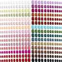 Honoson 720 Pieces Short False Nails Medium Square Artificial Fake Nails Full Cover Fingernails Coffin Press on Nails Glossy False Nails Tips for Women Girls DIY Nail(Elegant Colors)