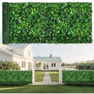 fanado Artificial Grass Wall Panels 40"x120"(33.3 sqft), Hedge Green Wall Decor Backdrop,UV-Anti Fake Greenery Plant Boxwood Panels for Privacy Fence Screen Outdoor Indoor Wedding Garden Backyard