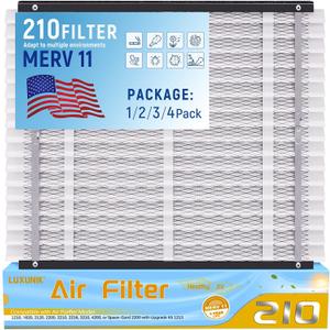 2 Pack 210 Replacement Air Filter MERV 11 Compatible with AprilAire Models 1210, 1620, 2210, 2216, 3210, 4200, fit for 20x25x4 Furnace 