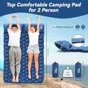 HiiPeak Sleeping Pad - Ultralight Inflatable Sleeping Mat with Built-in Foot Pump, Durable Compact Waterproof Camping Air Mattress for Camping, Backpacking, Hiking, Tent Trap Traveling (Blue Double)
