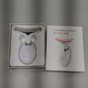 ELISHINE 7 Color Face and Neck Massager Light Therapy, Red Light Based Facial Massager for Skin Care, Smoothing, Firming (White)