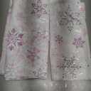 3 Pcs Christmas Snowflake Party Tablecloths Decorations,Plastic Pink Winter Onederland Rectangle Table Cover for Christmas New Year Girls 1st Birthday Baby Shower Holiday Party Decorations,54x108 inch