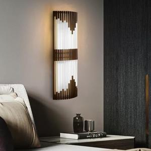 AWWGGA Black Wall Sconce Indoor, Modern LED Wall Lights Glass, 19W Dimmable Black Wall Mount Light for Living Room Bedroom Hallway Corridor, 3000K