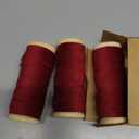 Vitalizart Red Velvet Ribbon Set 3/8" x 15 Yd Burgundy Wooden Spool Fabric Trim 3 Rolls * 5 Yd for Christmas Wreath Decoration Handmade Craft Ornaments Gift Wrapping & Bow Making
