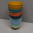 Teivio 16-Piece Cereal Bowls,26oz Wheat Straw Bowls Set, Unbreakable Durable Plastic Bowls for Kitchen, Camping, Kids Salad Snack Bowl Reusable,Dishwasher Safe, Multicolor