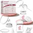 Nenesupply Pump Parts Compatible with Spectra S2 S1 9 Plus Breast Pump to Replace Spectra Pump Parts S2 Accessories Flange 17mm Duckbill Valve Tubing Bottles Backflow Protector