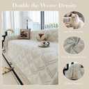 JPGGD Leaf Couch Blanket Cover,Chenille Sofa Covers Washable for Dogs,Couch Covers for Sofa, Soft Slipcovers for Couches and Sofas Pet Friendly or 2-3 Cushion Couch1pc, Beige White, 71"134"