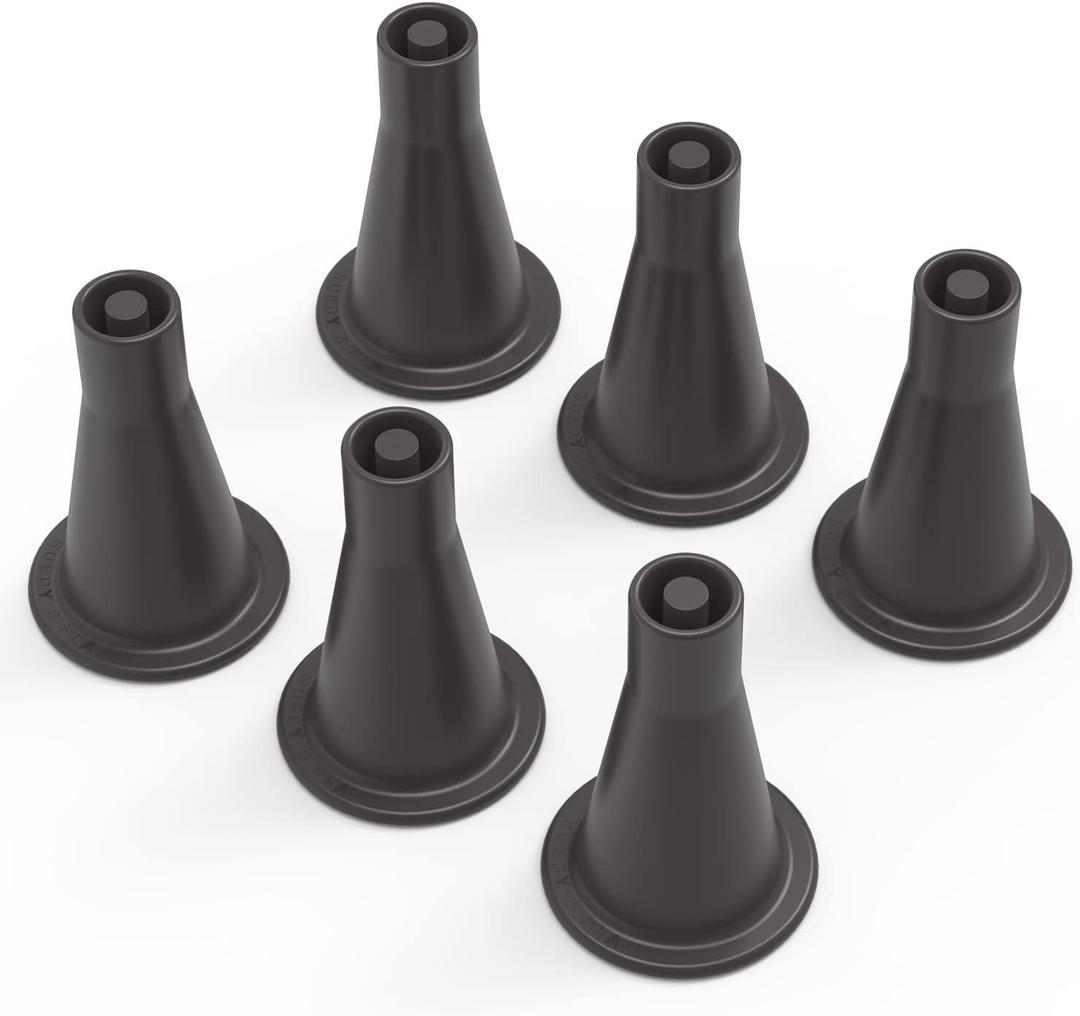 6 Pcs Bed Frame Feet, Tall Sturdy Cone Shaped Legs,Prevent Sliding Plastic Bed Risers,Bed Frame Legs for Replace Wheels Casters to Protect Your Floor