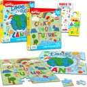 Play-Doh Jigsaw Puzzle Set - Bundle with 2 Assorted 48 Piece Puzzles, Stickers and More | Play Doh Playset for Kids, Boys, Girls, Toddlers