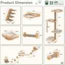 BYBYME 12-PCS Cat Wall Shelves, Pine Climbing System with Space Capsule