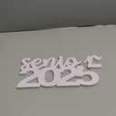 Senior 2026 Sign Graduation Decorations Class of 2026 Photo Booth Props for Photoshoot, Graduation Table Centerpieces Senior 2026 Letter Sign for Senior Night Decor Grad Party Supplies - White