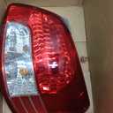 Tail Lights Assembly Pair for 2007 2008 2009 2010 2011 Toyota Yaris 4-Doors Sedan Red Taillights Rear Back Brake Lmaps Replacement Driver and Passenger Side,Chrome Housing Clear Lens