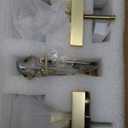 Glass Crystal Door Knobs Interior, Gold Door knobs Passage Fuction, Satin Brass,BS-008N