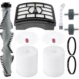 NV500 Accessories Kit for Shark Rotator Professional Lift Away NV500 NV501 NV502 NV505 NV520 NV550 UV560 Vacuum Parts includes 1 Roller Brush, 1 Filter, 2 Foam & Felt Filter, 2 Belts and 2 Wheels