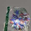 Patriotic Star Streamers Banner Garland Glitter for 4th of July BBQ Memorial Day 250th Anniversary Party Glossy Independence Day Celebration Labor Day Decorations Red White Blue 1 Strand 157.5In