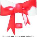 4 x Bow Lovely Drinking Straw Tips Cover Reusable Protector Topper for 0.4in Straws Silicone Cup Accessories, 10mm Straw Covers Cap (White)