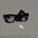 livho Oversized up to 99% Blue Light Blocking Glasses for Woman - Rectangle Fashion Glasses for Computer, Chic Preppy Frame (All Black)