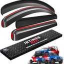 in-Channel Window Visors for 2017-2026 Ford F-250 F-350 Super Duty & 2015-2020 F-150 SuperCrew  Gloss Black Side Window Deflectors Vent Rain Guards, 4-Piece Set