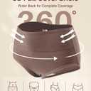 Sunm Boutique Combed Cotton Underwear for Women, Full Coverage High Waisted Women's Briefs, Soft Breathable Ladies Panties (XXXL)