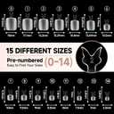 UNA GELLA Toe Nail Tips Full Cover, 216 Pcs Square Round Toe Nail Press Ons Clear Pre-shape Gel Toe Nail Tips Double Matte Acrylic Fake Toenails Extensions DIY Home Nail Salon for Women, 15 Sizes
