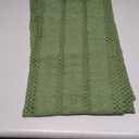 Keketoarrange Boho Sage Green Table Runner for Spring Home Decorations 12x72 Inches Farmhouse Small Macrame Woven Burlap Rustic Coffee Dresser Table Runner Dining Kitchen Centerpiece Bohemian Decor