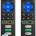 (Pack of 2) Replacement for Roku-TV-Remote-Control, for TCL Roku/Onn Roku/Hisense Roku/Sharp Roku/Philips Roku Series Smart TVs (Not for Roku Stick, Box, Premiere and Players)