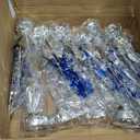 12 Pack Metallic Foil Spary Centerpieces for Tables, Silver NavyBlue Centerpieces for Tables Decorations, Star Brust Table Centerpieces for Birthday Graduation Wedding Baby Shower Party